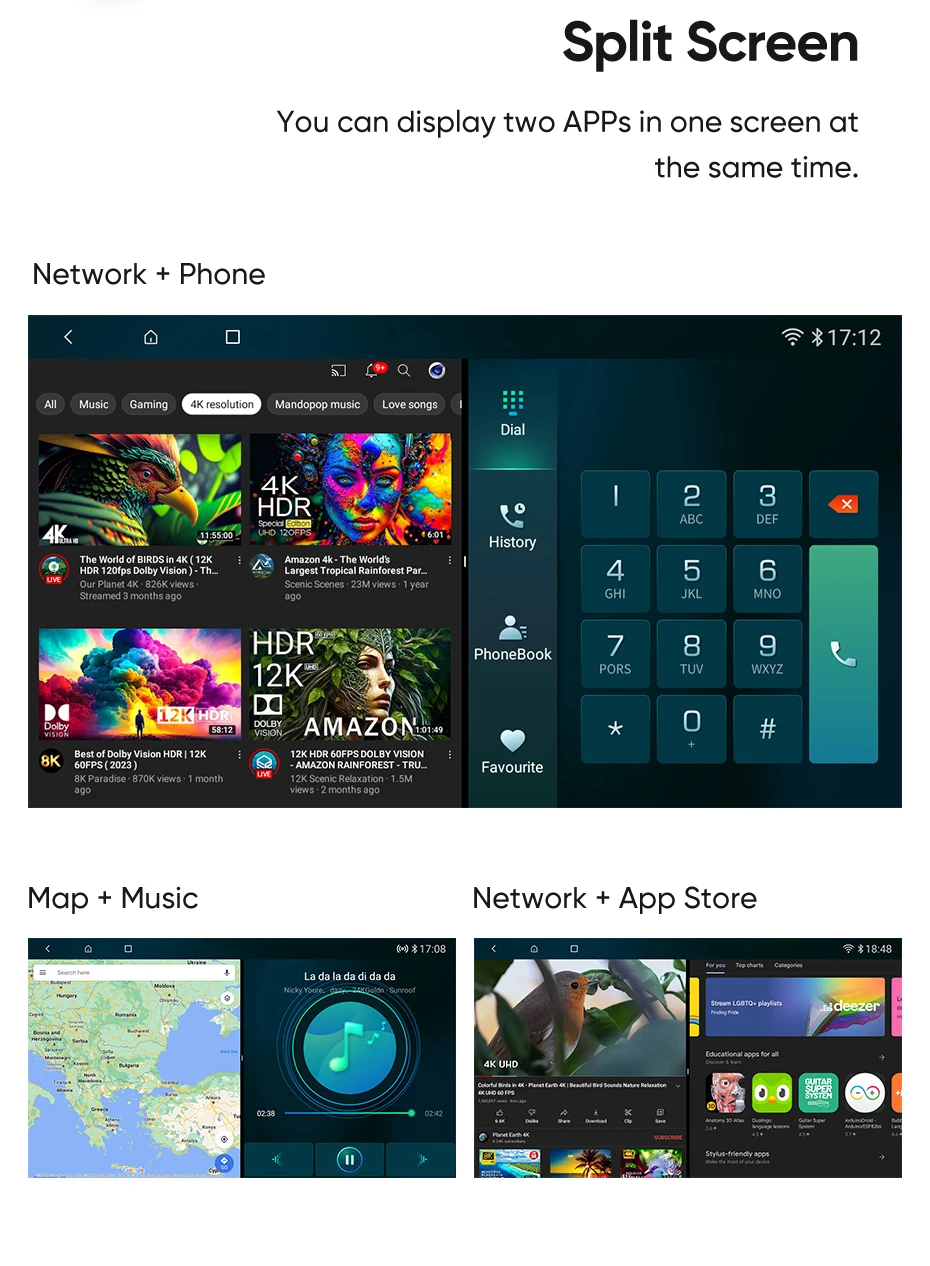 Ainavi - Autoradio Android 10 QLED avec Navigation existante Stéréo DSP BT