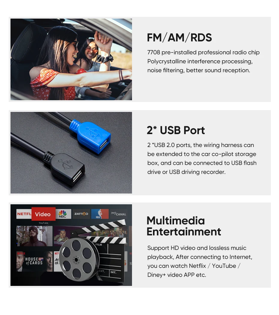 Ainavi - Autoradio Android 10 QLED avec Navigation existante Stéréo DSP BT