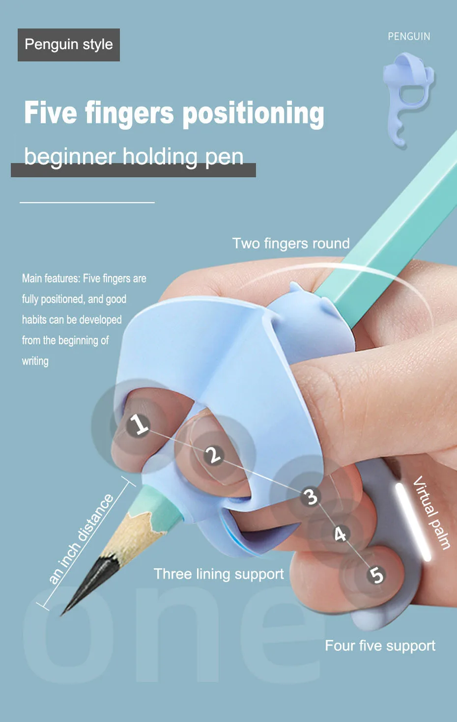 Porte-stylo de posture pour enfants