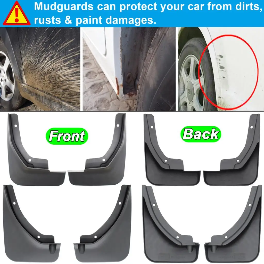 Garde-boue Pour Kia Sportage QL 2017-2019 - Kit De 4 Pièces En Plastique ABS, Protection Avant Et Arrière