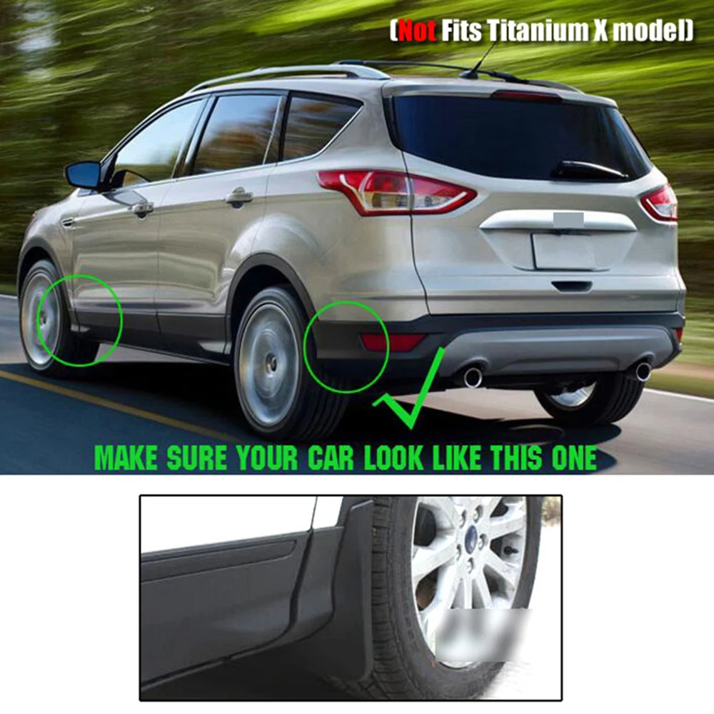 Garde-boue (bavettes) Avant & Arrière Pour Ford Escape Mk4 / Kuga Mk3 (2020-2025) - Protection Contre La Boue Et Graviers