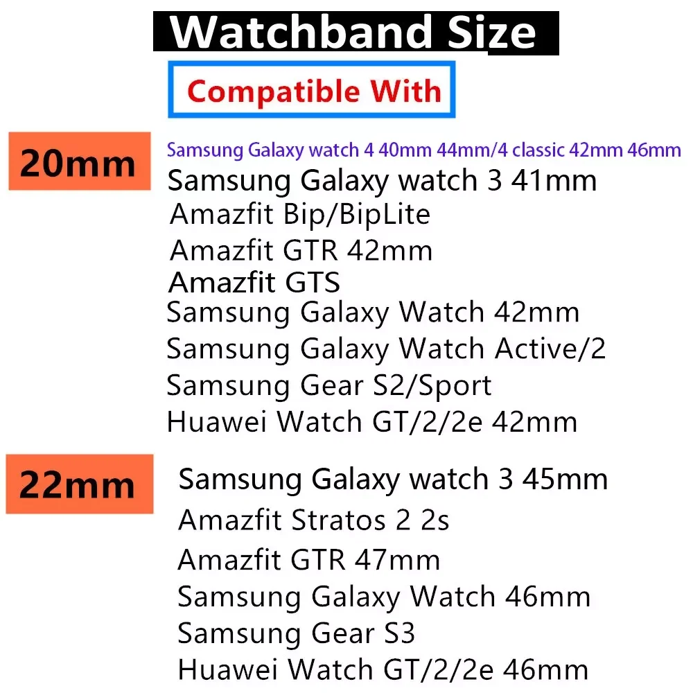 Bracelets en silicone pour Samsung Galaxy Watch