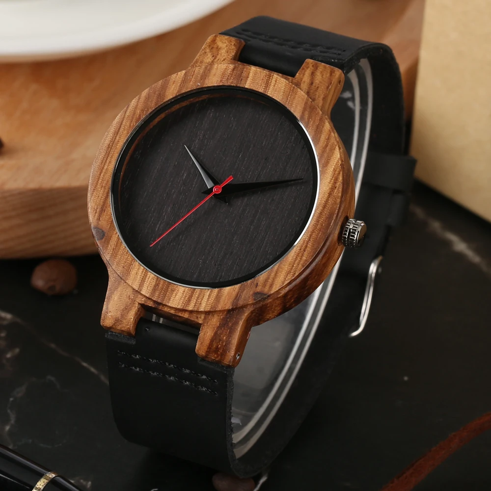 Bracelet Montre Cuir Noir Homme